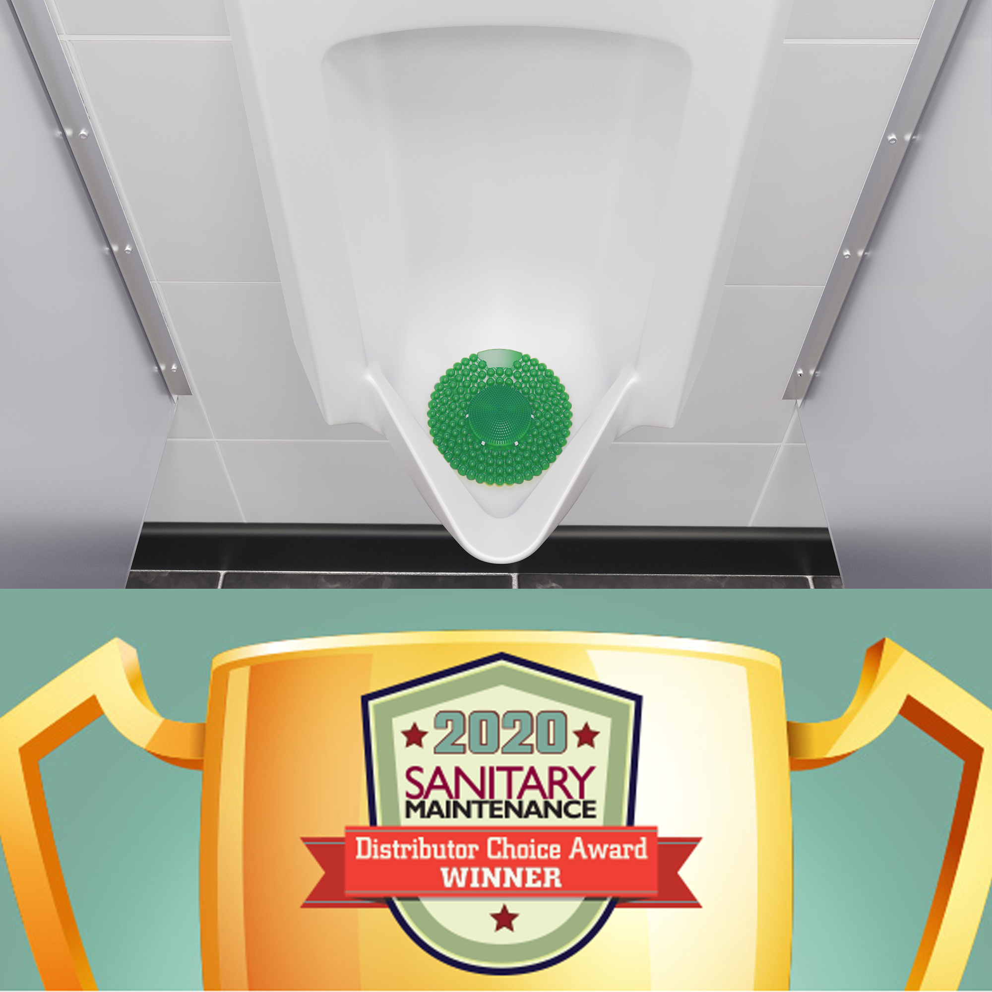 Verbesserte Toilettenhygiene mit Vectair P-Screen® Urinalabschirmungen
